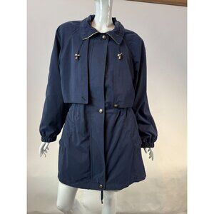 Talbots Womens Navy Blue Nylon & Polyester Lightweight Jacket S